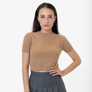 Los Angeles Apparel Cashmere Crop Tee